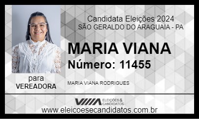 Candidato MARIA VIANA 2024 - SÃO GERALDO DO ARAGUAIA - Eleições