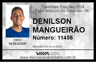 Candidato DENILSON MANGUEIRÃO 2024 - SÃO GERALDO DO ARAGUAIA - Eleições