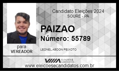 Candidato PAIZAO 2024 - SOURE - Eleições