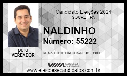 Candidato NALDINHO 2024 - SOURE - Eleições