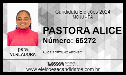 Candidato PASTORA ALICE  2024 - MOJU - Eleições