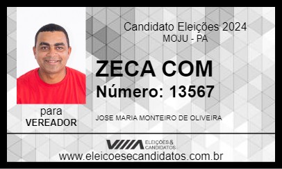 Candidato ZECA COM 2024 - MOJU - Eleições