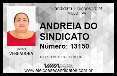 Candidato ANDREIA DO SINDICATO 2024 - MOJU - Eleições