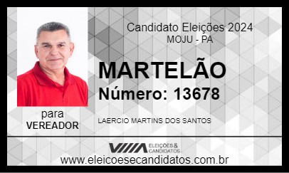 Candidato MARTELÃO 2024 - MOJU - Eleições