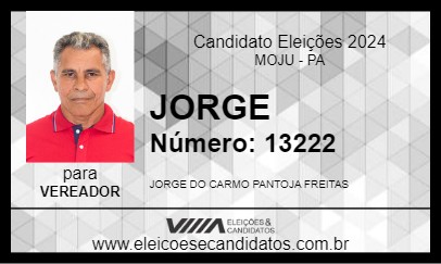 Candidato JORGE 2024 - MOJU - Eleições