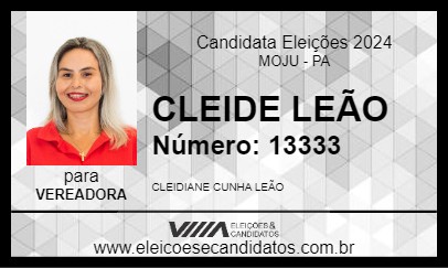 Candidato CLEIDE LEÃO 2024 - MOJU - Eleições