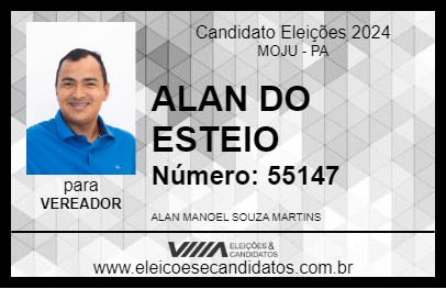 Candidato ALAN DO ESTEIO 2024 - MOJU - Eleições