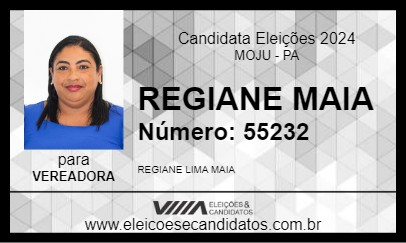 Candidato REGIANE MAIA  2024 - MOJU - Eleições