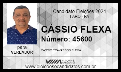 Candidato CÁSSIO FLEXA 2024 - FARO - Eleições