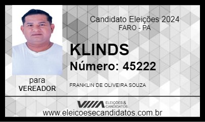 Candidato KLINDS 2024 - FARO - Eleições