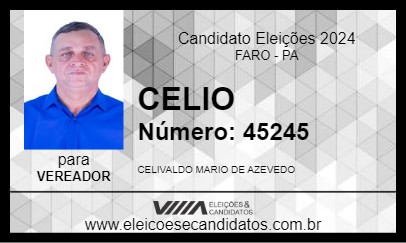 Candidato CELIO 2024 - FARO - Eleições