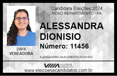 Candidato ALESSANDRA DIONISIO 2024 - NOVO REPARTIMENTO - Eleições