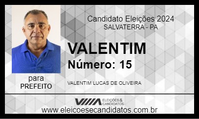 Candidato VALENTIM 2024 - SALVATERRA - Eleições