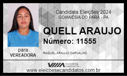 Candidato QUELL ARAUJO 2024 - GOIANÉSIA DO PARÁ - Eleições