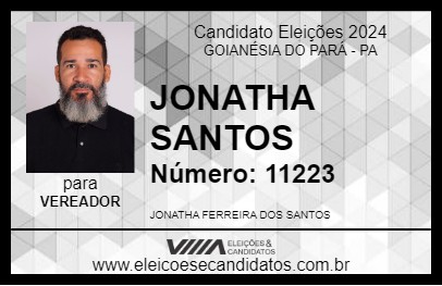 Candidato JONATHA SANTOS 2024 - GOIANÉSIA DO PARÁ - Eleições