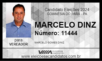 Candidato MARCELO DINZ 2024 - GOIANÉSIA DO PARÁ - Eleições