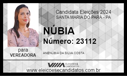 Candidato NÚBIA 2024 - SANTA MARIA DO PARÁ - Eleições