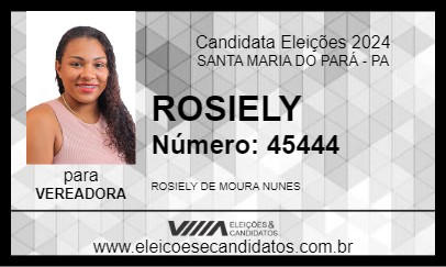 Candidato ROSIELY 2024 - SANTA MARIA DO PARÁ - Eleições