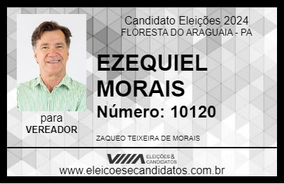 Candidato EZEQUIEL MORAIS 2024 - FLORESTA DO ARAGUAIA - Eleições