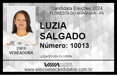 Candidato LUZIA SALGADO 2024 - FLORESTA DO ARAGUAIA - Eleições