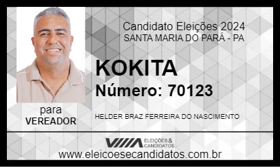 Candidato KOKITA 2024 - SANTA MARIA DO PARÁ - Eleições