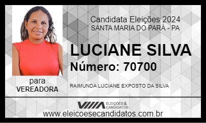 Candidato LUCIANE SILVA 2024 - SANTA MARIA DO PARÁ - Eleições