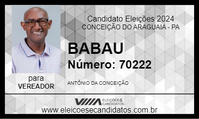 Candidato BABAU 2024 - CONCEIÇÃO DO ARAGUAIA - Eleições