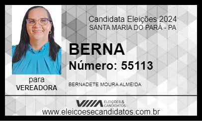 Candidato BERNA 2024 - SANTA MARIA DO PARÁ - Eleições