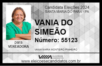 Candidato VANIA DO SIMEÃO 2024 - SANTA MARIA DO PARÁ - Eleições