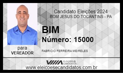 Candidato BIM 2024 - BOM JESUS DO TOCANTINS - Eleições