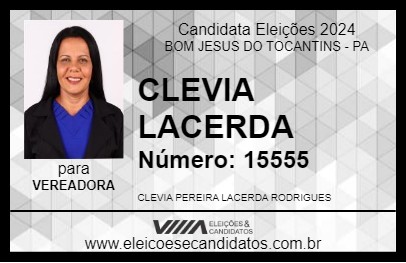 Candidato CLEVIA LACERDA 2024 - BOM JESUS DO TOCANTINS - Eleições