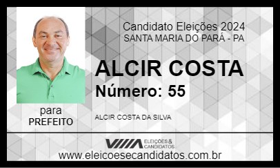 Candidato ALCIR COSTA 2024 - SANTA MARIA DO PARÁ - Eleições