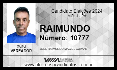 Candidato RAIMUNDO 2024 - MOJU - Eleições