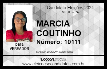 Candidato MARCIA COUTINHO 2024 - MOJU - Eleições