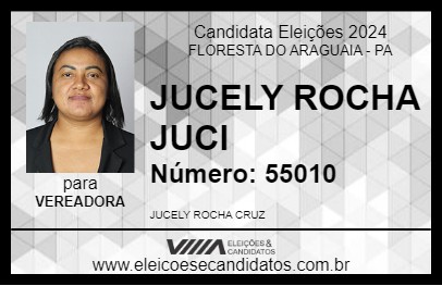 Candidato JUCELY ROCHA JUCI 2024 - FLORESTA DO ARAGUAIA - Eleições