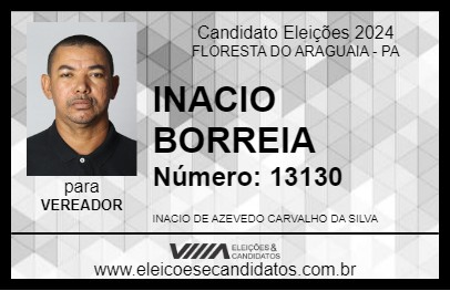 Candidato INACIO BORREIA 2024 - FLORESTA DO ARAGUAIA - Eleições