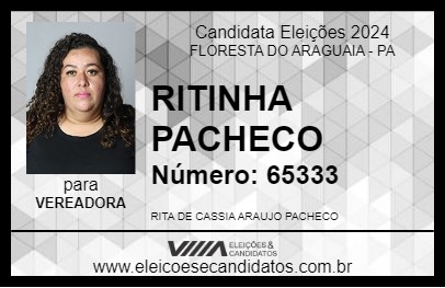 Candidato RITINHA PACHECO 2024 - FLORESTA DO ARAGUAIA - Eleições