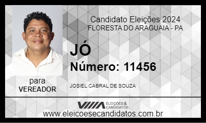 Candidato JÓ 2024 - FLORESTA DO ARAGUAIA - Eleições