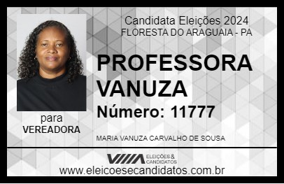 Candidato PROFESSORA VANUZA 2024 - FLORESTA DO ARAGUAIA - Eleições