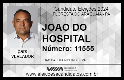 Candidato JOAO DO HOSPITAL 2024 - FLORESTA DO ARAGUAIA - Eleições