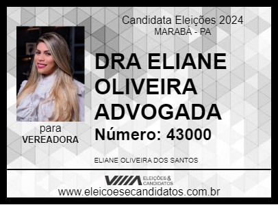 Candidato DRA ELIANE OLIVEIRA ADVOGADA 2024 - MARABÁ - Eleições