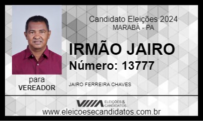 Candidato IRMÃO JAIRO 2024 - MARABÁ - Eleições