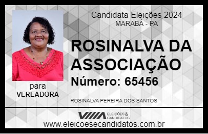 Candidato ROSINALVA DA ASSOCIAÇÃO 2024 - MARABÁ - Eleições