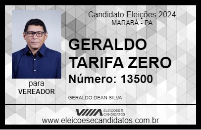 Candidato GERALDO TARIFA ZERO 2024 - MARABÁ - Eleições