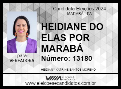 Candidato HEIDY COLETIVA ELAS POR MARABÁ 2024 - MARABÁ - Eleições