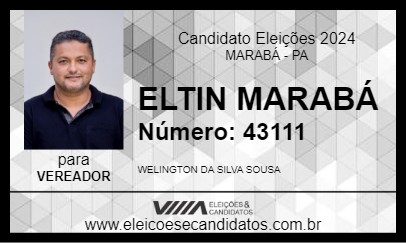 Candidato ELTIN MARABÁ 2024 - MARABÁ - Eleições