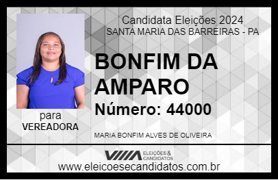 Candidato BONFIM DA AMPARO 2024 - SANTA MARIA DAS BARREIRAS - Eleições