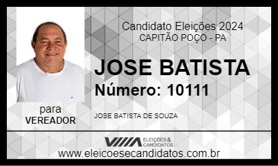 Candidato JOSE BATISTA  2024 - CAPITÃO POÇO - Eleições