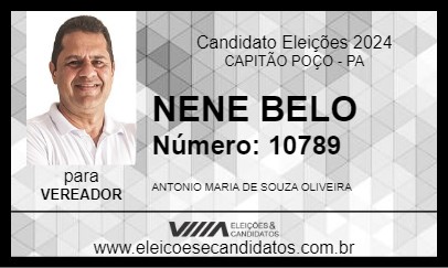 Candidato NENE BELO 2024 - CAPITÃO POÇO - Eleições