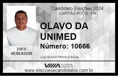 Candidato OLAVO DA UNIMED 2024 - CAPITÃO POÇO - Eleições